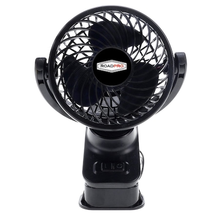 Roadpro Black 4-Inch Clip-on Fan for Vehicle or Desk USB Portable Mini Cooling Fan RPUSBFAN